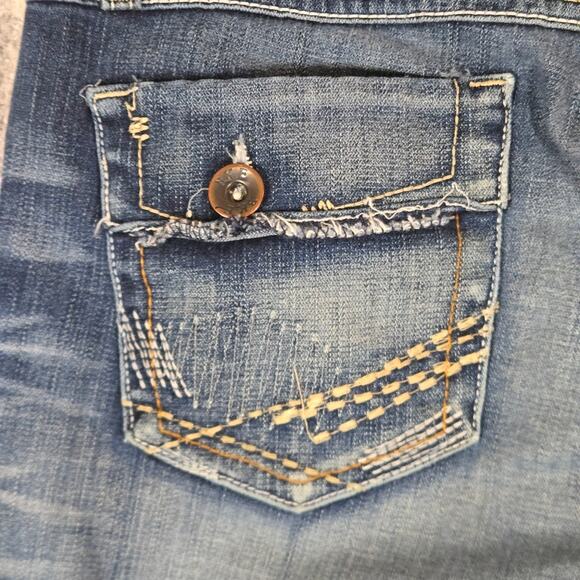 BKE Denim Stella Stretch Capri Dark Blue Cropped Women's Jeans W32 L21 - Picture 4 of 11